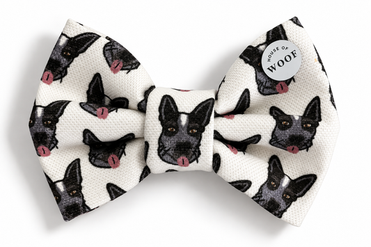 Blue Heeler Dog Bow Tie