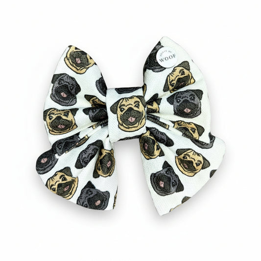 Pug Sailor Bow